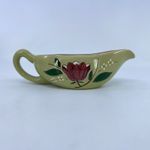 vintage stangl "magnolia" ceramic gravy boat hand painted mid century design