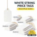 White String Price Tags Tie On Labels Jewellery Gifts Watches Boutique Retail
