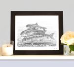 GUDGEON Limited Edition Art Drawing Print Direct From Artist