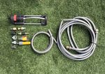 Hozelock Tricoflex Ultramax Flexi Hose & Oscillating Sprinkler (with freebies)