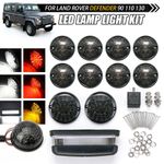 Full Smoked LED Lamp Light Upgrade Kit 12PCS For Land Rover Defender 90 110 130