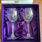 Edinburgh Crystal Tay Large Wine Glasses Pair Clear Crystal Boxed Set 18.8cm