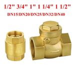 Brass Female Swing In-Line Spring Check Valve 1/2", 3/4", 1", 1 1/4", 1 1/2" New