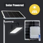 Slim Solar Powered LED Floodlight Cool White 6500K IP65 Garden Security Light