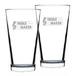 Treble Maker Pint Glass 16 oz Set of 2 for Teachers Music Lover