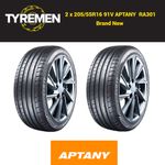 2 X New 205/55R16 91V Aptany RA301 2055516 205 55 16 BRAND NEW Performance Tyres