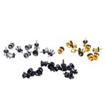 10PCS Guitar Strap Lock Buttons Mushroom Style Metal End Pins With Screw For