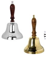 Large School Hand Bell Wooden Handle Reception Dinner Service Last Order Bell