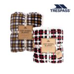 Trespass Sherpa Blanket 200cm x 140 Fleece Gift Packaging Vallon