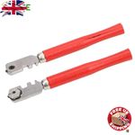 6-Wheel Glass Cutter – Wooden Handle for Mirror, Tile & Window Cutting