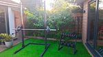 Power Rack, Barbell, Weight Plates And Dumbbells