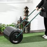 60L Steel Garden Roller Push Pull with Fillable Cylinder Water Rolling Drum