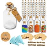 Mini Glass Bottle Jars With Cork 50ml 16/32/80 Wedding Party Favours Decoration
