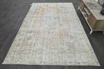 Oushak 6x10,Turkish Rug,vintage,anatolian,ORANGE,kilim,Bohemian,handmade,wool