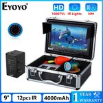 Used- 9'' Underwater Fishing Camera 50M Cable Fish Finder Camera w/ IR LED Light