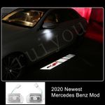 Side Mirror Puddle Light with Logo for Mercedes Benz AMG A B C E S GLC Class