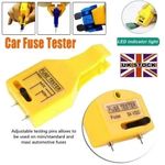 Car Fuse Tester Puller Car Fuse Type Tester with Green LED Indicator Light UK