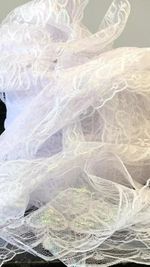 150 Meters of White Iridescent Hearts Lace Trim 75mm Wide Sewing Crafting
