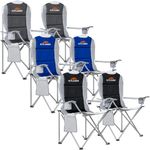 2 Pack Camping Chair Premium Padded Folding Outdoor Seats High Back 