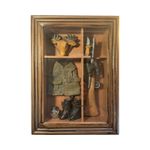 Rustic Cabin Moose Hunter Shadow Box – Lodge Style Hunting Wall Decor