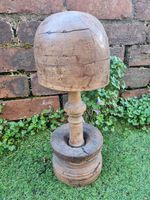 Vintage Hat Block Wooden Milliners  Tool on unique stand   (53cm) 
