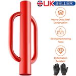 Fence Post Driver with Handles 4.11 in Inner Diameter T Post Pole Pounder Garden