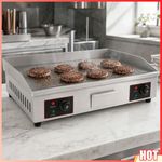 Large 73cm Electric Griddle Countertop Hot Plate Grill Bacon Kitchen Commercial
