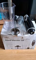 Wilko Hand Blender Set 300w  3-in-1 Blender Whisk  Measuring Jug  & 500ml Bowl