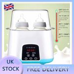 Electric Baby Bottle Steriliser Milk Warmer 6 in1 Steam Sterilizer with Tongs