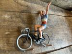 Vintage Tour de France Cyclist Figure – Arms Raised Victory Pose – 1950s