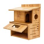 Large Squirrel Houses Outside Chipmunk Wooden Nesting Shelter Box Backyard Tree