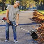 1000W 4Stroke Gas Power Brush Broom Driveway Sweeper Artificial Grass Snow Clean
