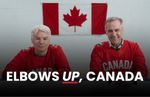 ELBOWS UP CANADA MARK CARNEY & MIKE MYERS FRIDGE MAGNET 5" x 3.5"