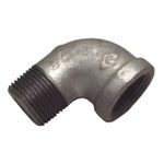 Galvanised Malleable Iron 90° Male/Female Elbow BSPT