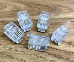 5 RJ10 4p4c Crimp Plug Ends Cable Connector Plug Telephone Handset Repair 4Pin
