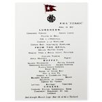 Authentic Replica Titanic 1st Class Menu- Dated 14th of April, 1912- Memorabilia