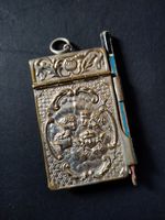 Antique Chatelaine Plated Notepad Cherubs Angels