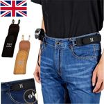 Tactical Metal Hook Elastic Belt Unisex Buckle,Less Invisible Waist Belt Closure