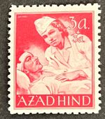 Travelstamps: WWII Nazi Germany Azad Hind Stamps #4a - 3a + 3a Mint MOGH