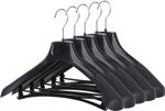 TRIXES Suit Hangers x5 NEW Broad Black Jacket Suit Trousers Coats Hangers Pack