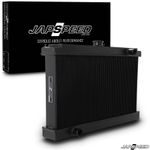JAPSPEED 75MM BLACK ALUMINIUM ALLOY CUSTOM UNIVERSAL RADIATOR RACE DRIFT RAD