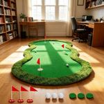 Indoor Putting Green Multiple Hole Design Portable Golf Putting Mat Foldable