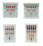 5 10 Organ Needles for HOME Sewing Machines Semi-Flat Shank DBx1 Juki