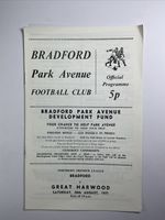Bradford Park Avenue v Great Harwood;  Northern Premier, 28th August 1971