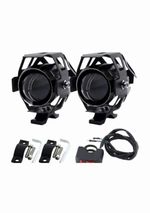 2x Motorcycle LED Projector Spot Fog Lights for Adventure Bike ATV Quad Easy Fit