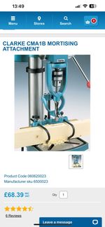 Mortising Attachment Clarke Mortising Attachment with 4 mortice chisels  CMA1B