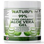 99% Pure Aloe Vera Organic Gel Soothing Vegan Skin Moisturiser Skin Care 500g