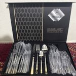 Cutlery 24-Piece Stainless Steel Dinner Set Forks, Teaspoons, Metal Tableware