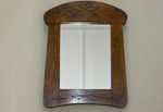 Arts And Crafts Oak Mirror Antique Victorian C1880