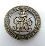 WW1 SILVER WAR DISHCHARGE BADGE 6Th London Regiment D. Madell